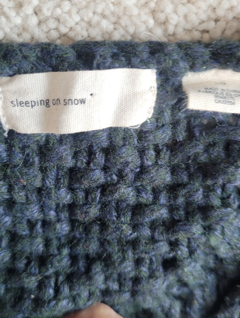 Anthropologie Sleeping On Snow Stitched Flora Embroidered Cardigan Sweater Sz L - Picture 10 of 12